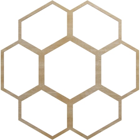 Ekena Millwork Florin Wood Fretwork Pierced Ceiling Medallion, Hickory, 32"OD x 11 1/4"ID x 3/8"T CMWP32X32X0375FOHI